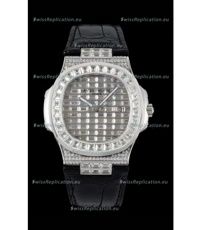 Patek Philippe Nautilus 5711/A Swiss Replica Watch 1:1 Mirror Replica in 904L Steel Diamonds Casing