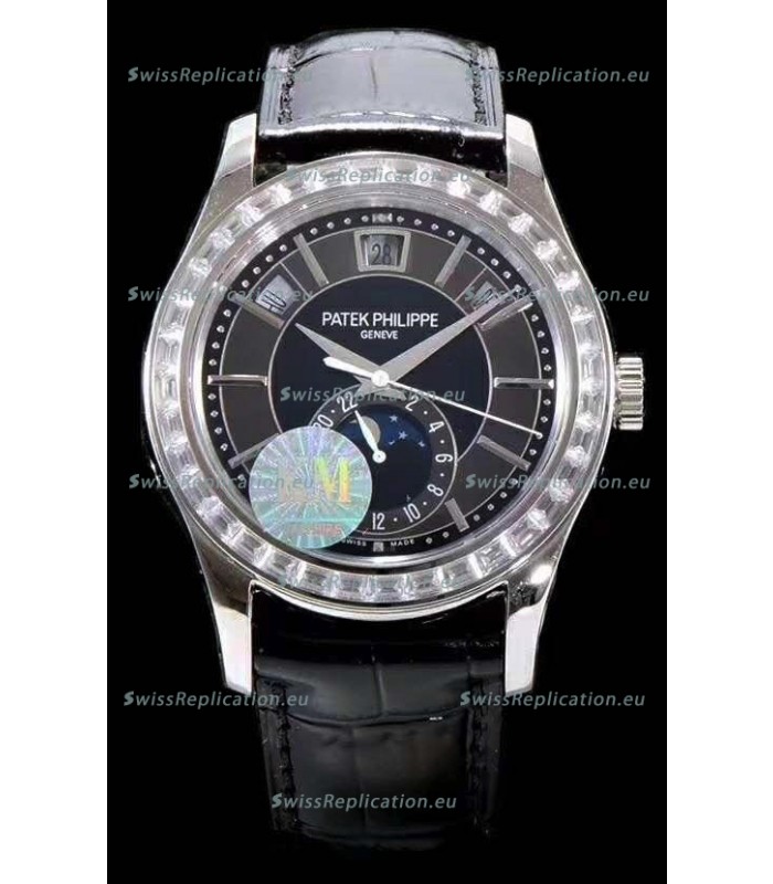 Patek Philippe 5205-001 Complications MoonPhase Dark Grey Dial 1:1 Mirror Swiss Replica Watch