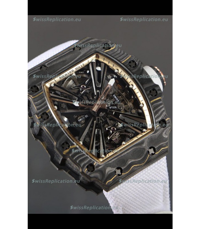 Richard Mille RM12-01 Carbon Fiber Case Genuine Tourbillon Movement 1:1 Mirror Replica Watch