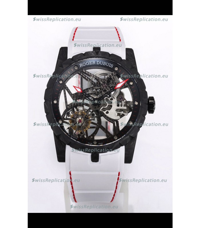 Roger Dubuis Excalibur Spider Flying Tourbillon Skeleton Carbon Casing 42MM 1:1 Mirror Swiss Watch