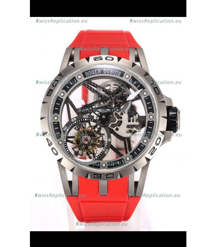 Roger Dubuis Excalibur Spider Flying Tourbillon Skeleton Titanium Casing 45MM 1:1 Mirror Swiss Watch