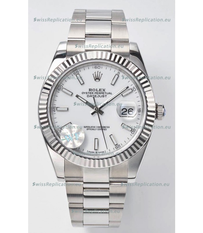 Rolex Datejust Cal.3235 Movement Swiss Watch 1:1 Mirror Replica 904L Steel 41MM - White Dial 