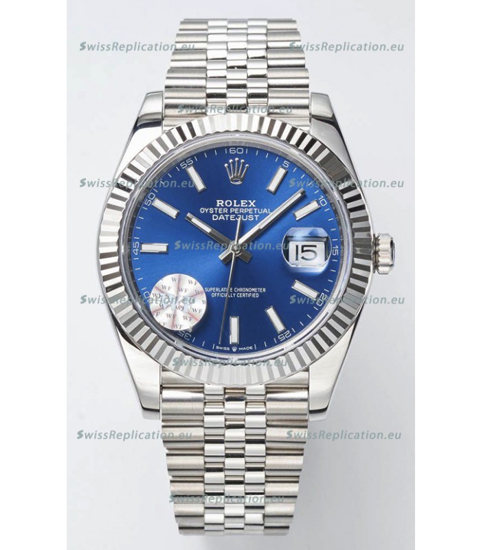 Rolex Datejust Cal.3235 Movement Swiss Watch 1:1 Mirror Replica 904L Steel 41MM - Blue Dial 