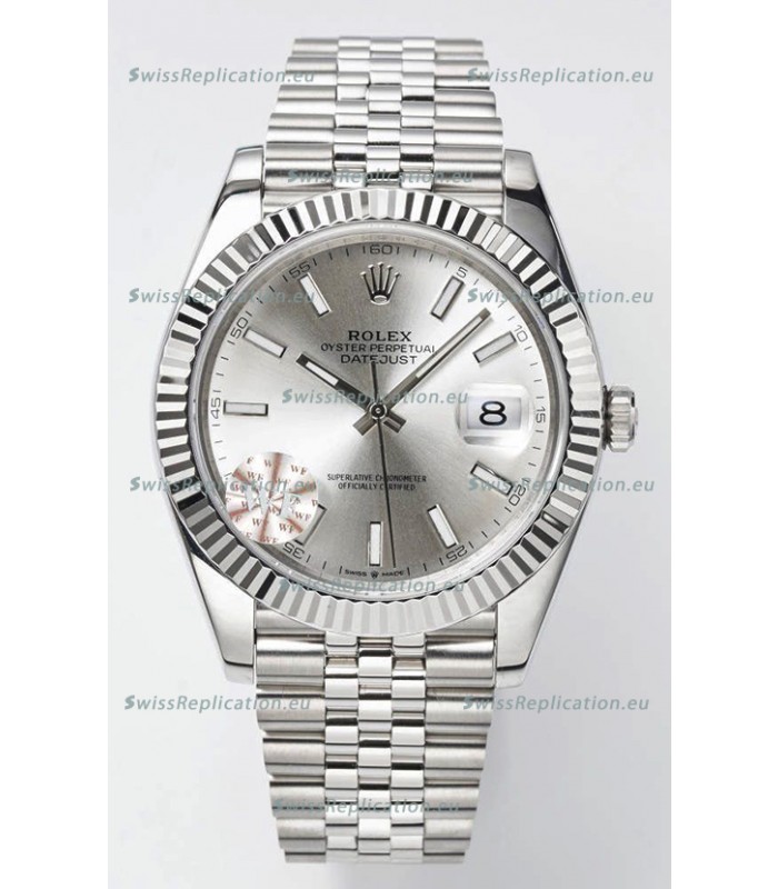 Rolex Datejust Cal.3235 Movement Swiss Watch 1:1 Mirror Replica 904L Steel 41MM - Steel Dial 