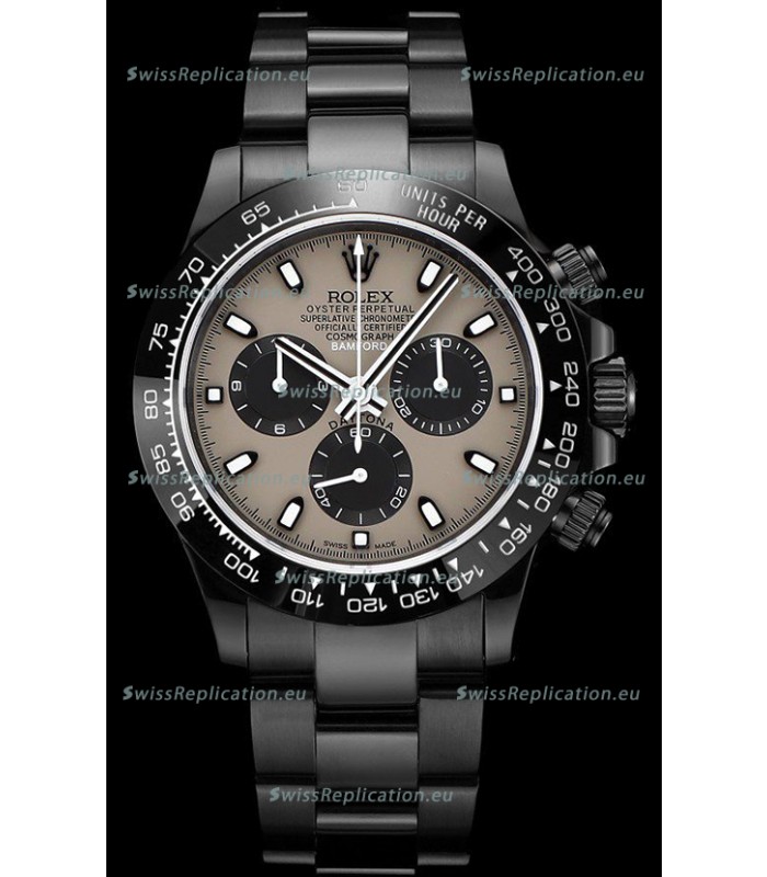 Rolex Daytona Blaken 1:1 Swiss Mirror Replica Grey Dial Cal.4130 Movement (WITH BOX) 