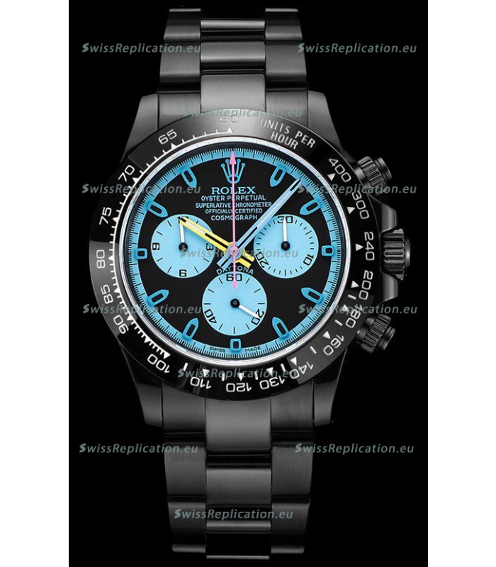 Rolex Daytona Blaken 1:1 Swiss Mirror Replica Black Dial Cal.4130 Movement (WITH BOX) 