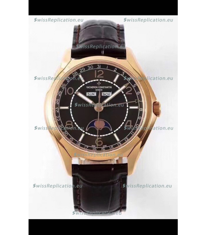 Vacheron Constantin Fiftysix Edition Rose Gold Watch 904L Steel 1:1 Mriror Replica Black Dial 
