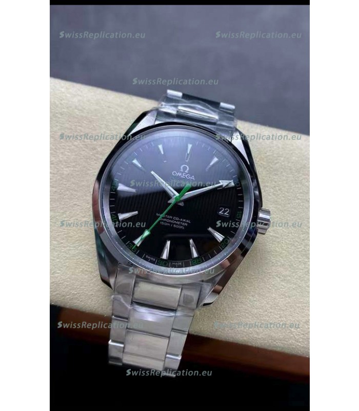 Omega Aqua Terra 150M Black Dial 904L Steel Casing Green Hand 1:1 Mirror Replica 41MM 