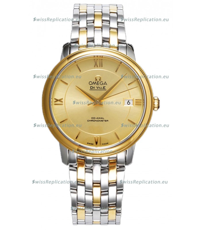 Omega De Ville Co-Axial Chronometer 36.8MM Swiss Replica Watch in Two Tone Casing
