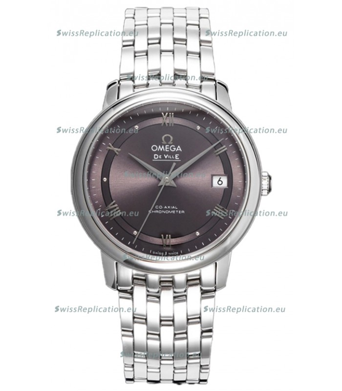 Omega De Ville Co-Axial Chronometer 36.8MM Swiss Replica Watch in Grey Dial 
