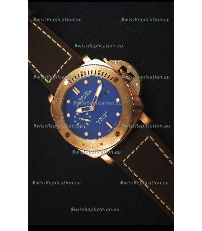 Panerai PAM617T Bronzo Replica Watch - Updated Ultimate Edition Version - Blue Dial