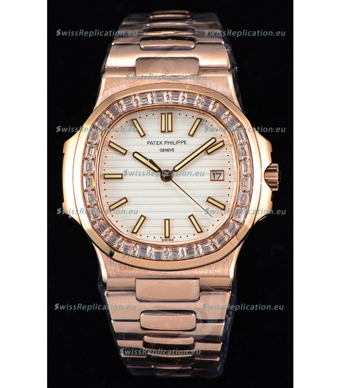 Patek Philippe Nautilus 5711/1R 1:1 Mirror Watch - Baguette Diamonds Bezel
