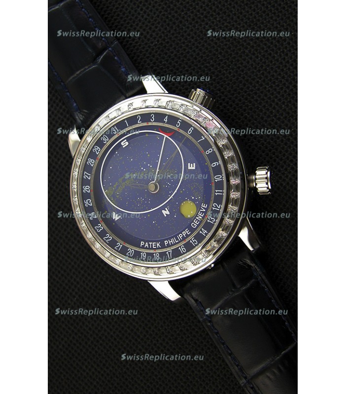 Patek Philippe Grand Complication 6102P Celestial Moon Age Blue Dial Swiss Replica Watch 