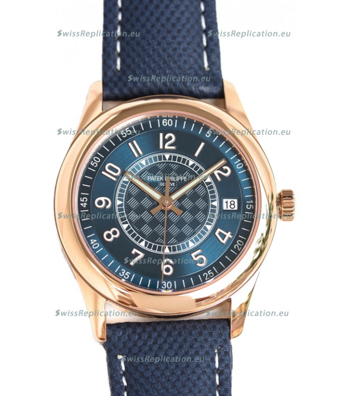 Patek Philippe Calatrava 6007R Blue Dial Rose Gold 1:1 Mirror Replica Watch