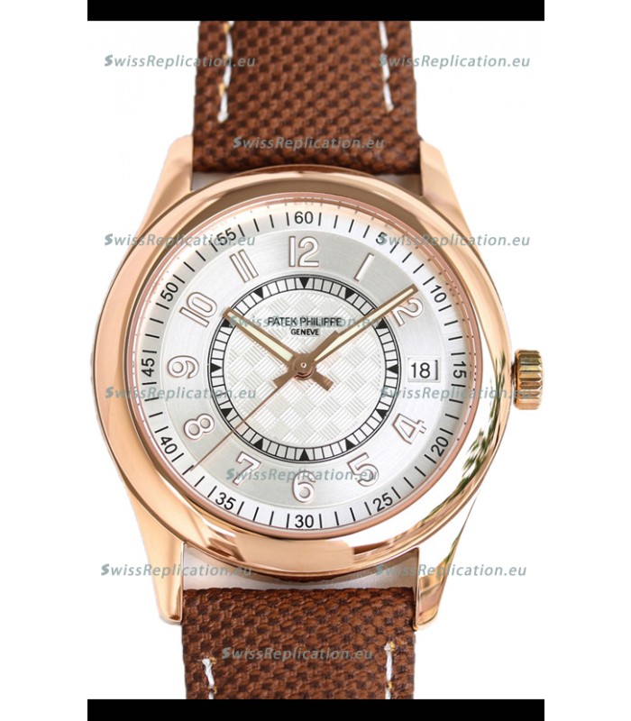 Patek Philippe Calatrava 6007R Steel Dial Rose Gold 1:1 Mirror Replica Watch