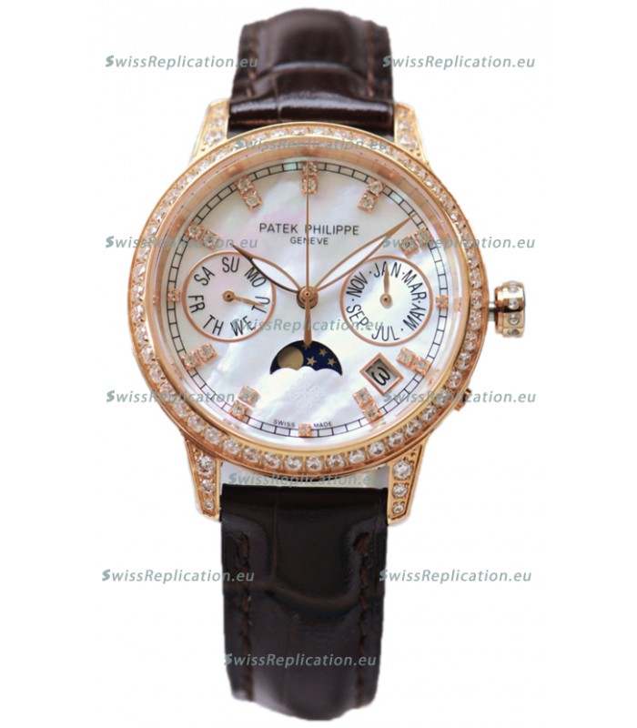 Patek Philippe Grand Complications Ladies First Perpetual Calendaer Rose Gold Swiss Replica Watch 