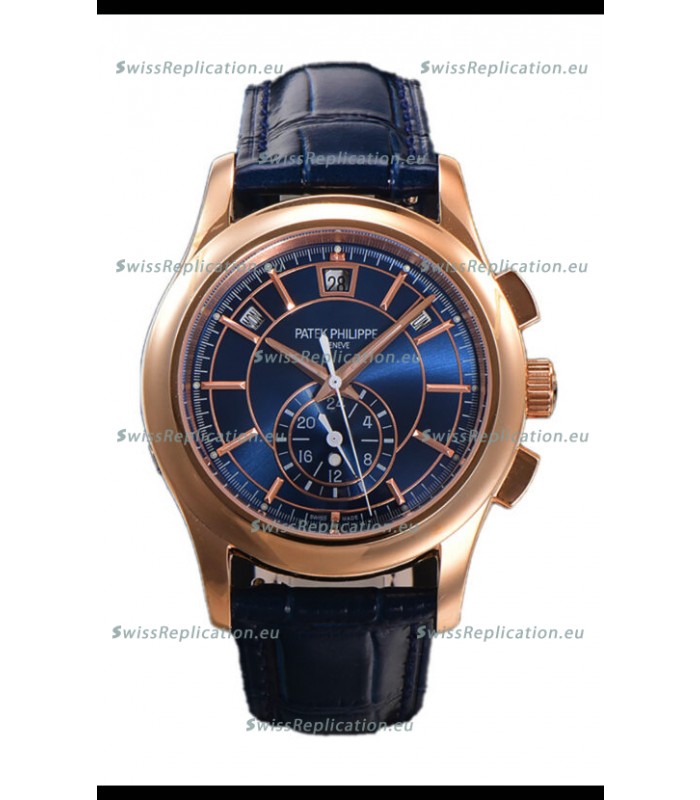 Patek Philippe 5205 Complications Moonphase Blue Dial 1:1 Mirror Swiss Replica Watch