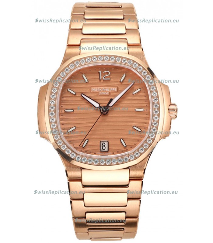 Patek Philippe Nautilus 7118R 35MM 1:1 Rose Gold Case & Dial 1:1 Mirror Replica Watch