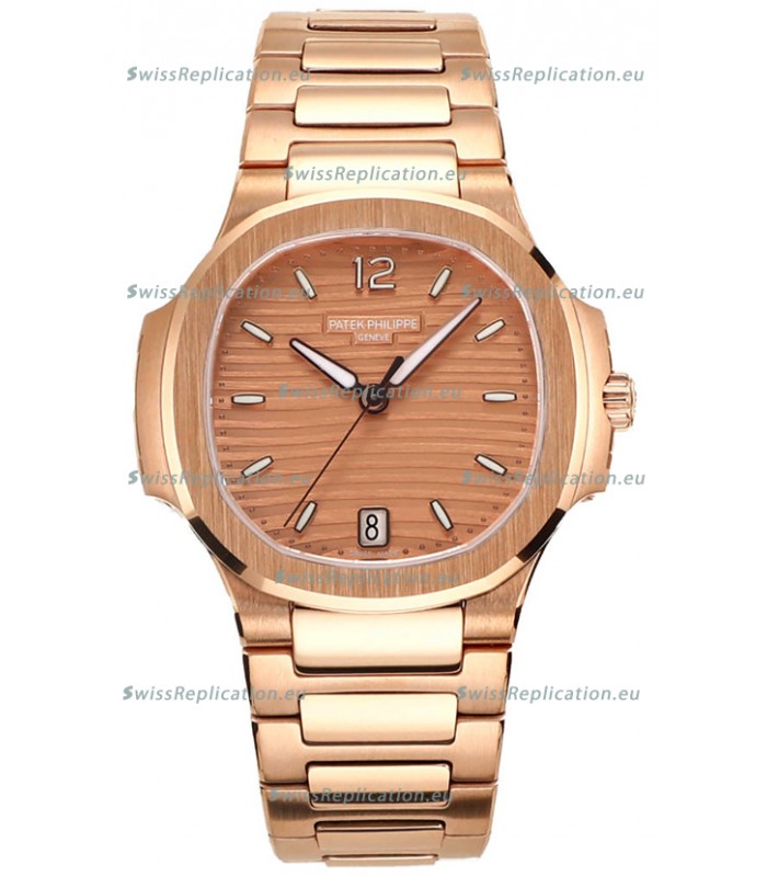 Patek Philippe Nautilus 7118R 35MM 1:1 Rose Gold Case & Dial 1:1 Mirror Replica Watch
