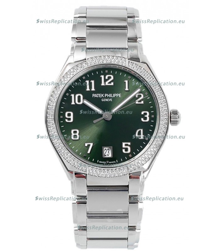 Patek Philippe Twenty-4 Green Dial 904L Steel Casing 1:1 Mirror Replica Watch 36MM