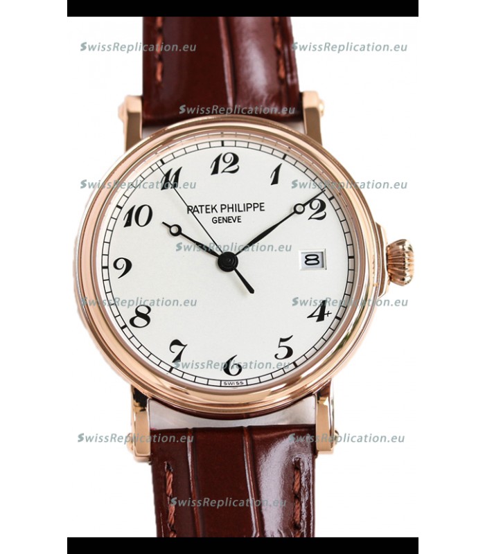 Patek Philippe Calatrava 5153J Rose Gold 1:1 Mirror Swiss Replica Watch 