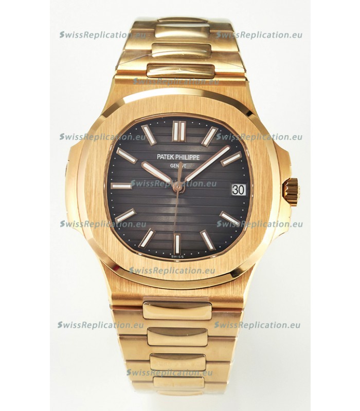 Patek Philippe Super Clone Nautilus 5711/1R-001 in Rose Gold Grey Dial