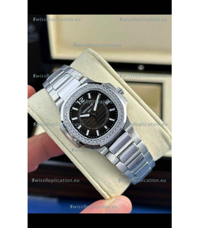 Patek Philippe Nautilus Super Clone 7010 32MM 1:1 Mirror Replica Black Dial 