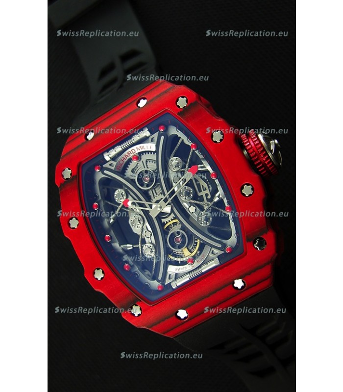 Richard Mille RM53-01 Pablo Mac Donough Red Carbon Case Swiss Replica Watch 
