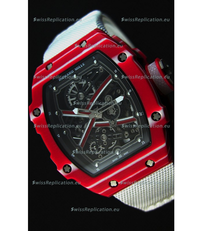 Richard Mille 67-02 Mutaz Barshim Forged Carbon Swiss Replica Watch 