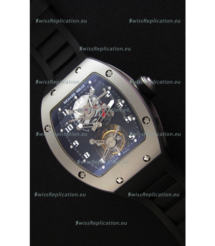 Richard Mille RM001 Evolution Tourbillon Swiss Replica Watch with Bead Blasted Satin Matte Case