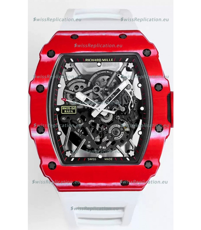 Richard Mille RM35-02 Rafael Nadal Carbon Fiber Casing with Genuine Tourbillon Super Clone Watch