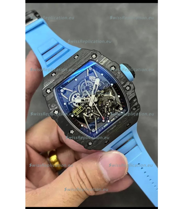 Richard Mille RM35-02 Rafael Nadal Carbon Fiber Casing with Genuine Tourbillon Super Clone Watch