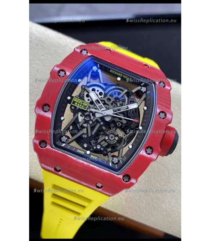 Richard Mille RM35-02 Rafael Nadal Red Carbon Fiber Casing with Genuine Tourbillon Super Clone Watch