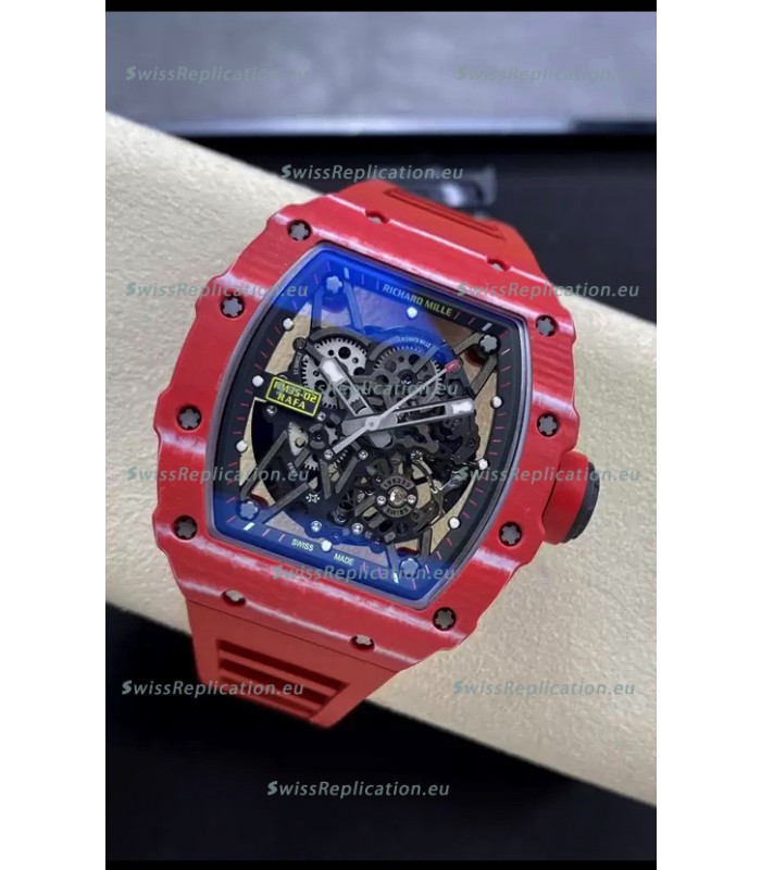 Richard Mille RM35-02 Rafael Nadal Red Carbon Fiber Casing with Genuine Tourbillon Super Clone Watch