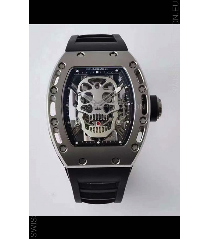 Richard Mille RM052 Skull Genuine Tourbillon Edition Watch in Titanium Casing 