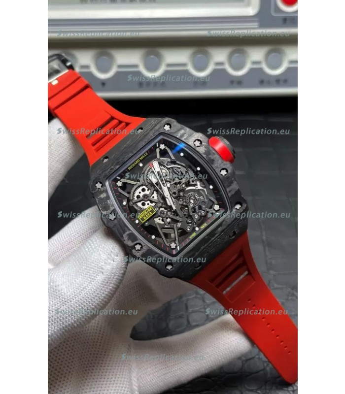 Richard Mille RM35-02 Rafael Nadal Carbon Fiber Casing with Genuine Tourbillon Super Clone Watch