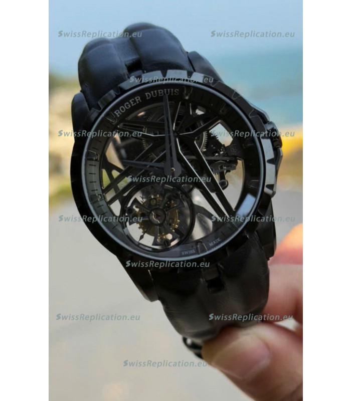 Roger Dubuis Super Clone Excalibur Spider Flying Tourbillon Skeleton Titanium Casing 42MM