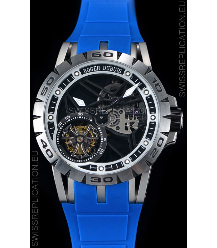Roger Dubuis Excalibur Spider Flying Tourbillon Skeleton Titanium Casing 1:1 Mirror Swiss Watch