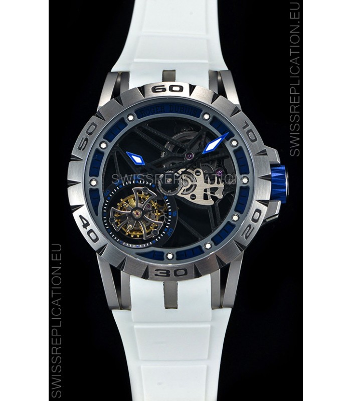 Roger Dubuis Excalibur Spider Flying Tourbillon Skeleton Titanium Casing 1:1 Mirror Swiss Watch