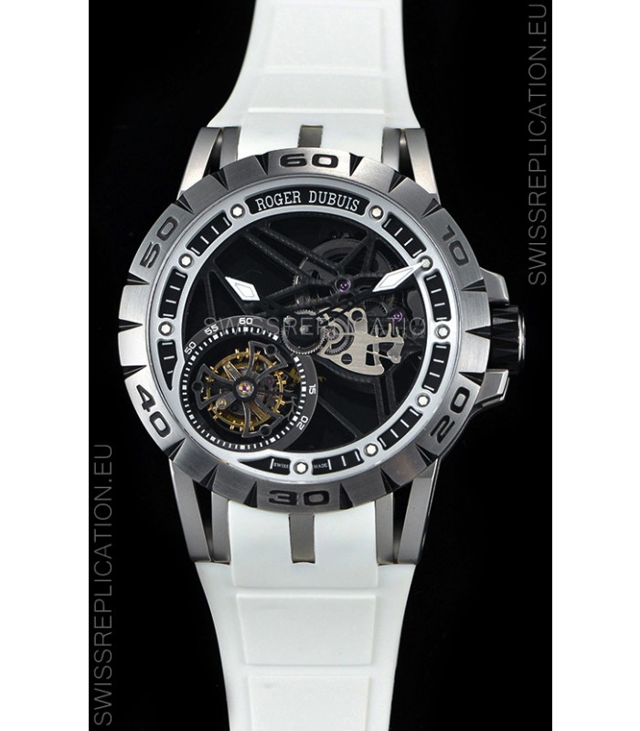 Roger Dubuis Excalibur Spider Flying Tourbillon Skeleton Titanium Casing 1:1 Mirror Swiss Watch
