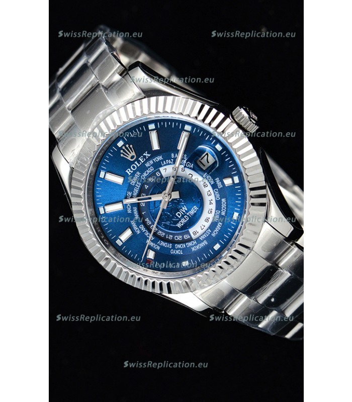 Rolex SkyDweller Swiss Watch in Steel Case - DIW Edition Blue Dial 