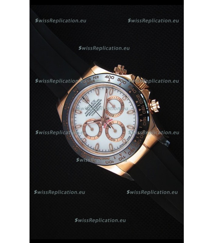 Rolex Daytona 116515 Everose 1:1 Mirror Replica White Dial Watch 