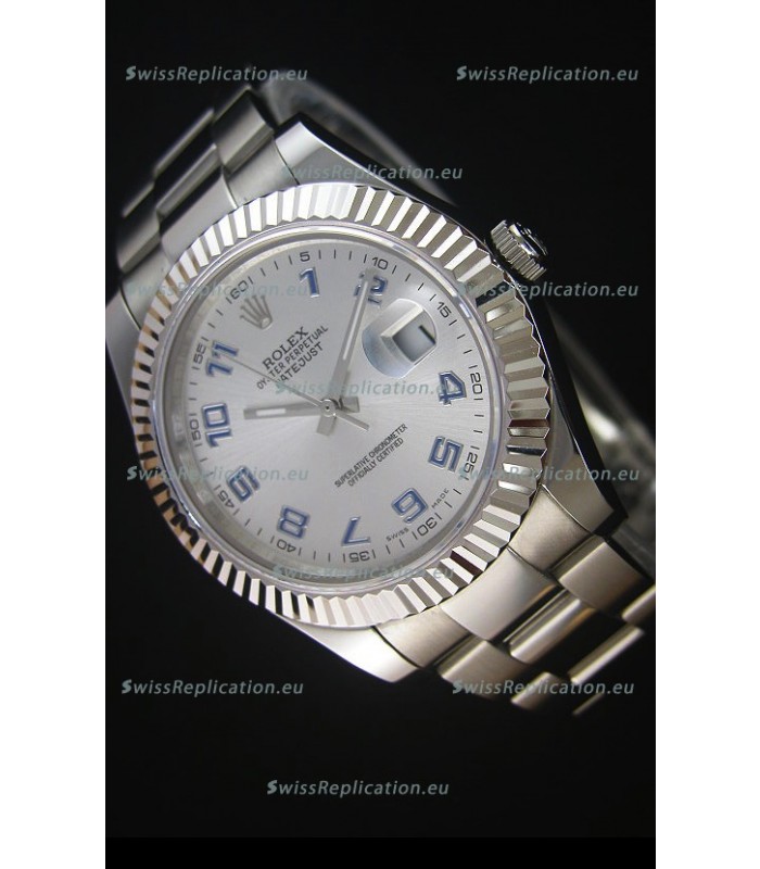 Rolex Datejust II 41MM with Cal.3136 Movement Swiss Replica Watch in Arabic Numerals