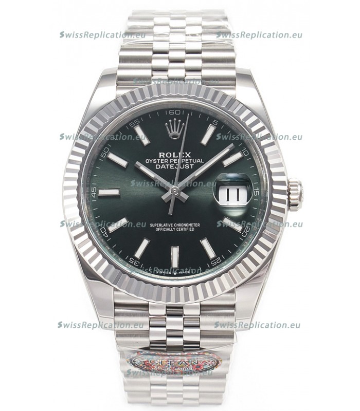 Rolex Datejust 126334 41MM Cal.3135 72 Hours Power Green Dial 1:1 Mirror Replica in 904L 