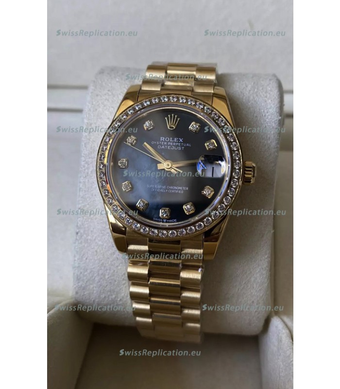 Rolex Datejust M278248 31MM Swiss Replica in Gold - Blue Pearl Dial 1:1 Mirror Quality