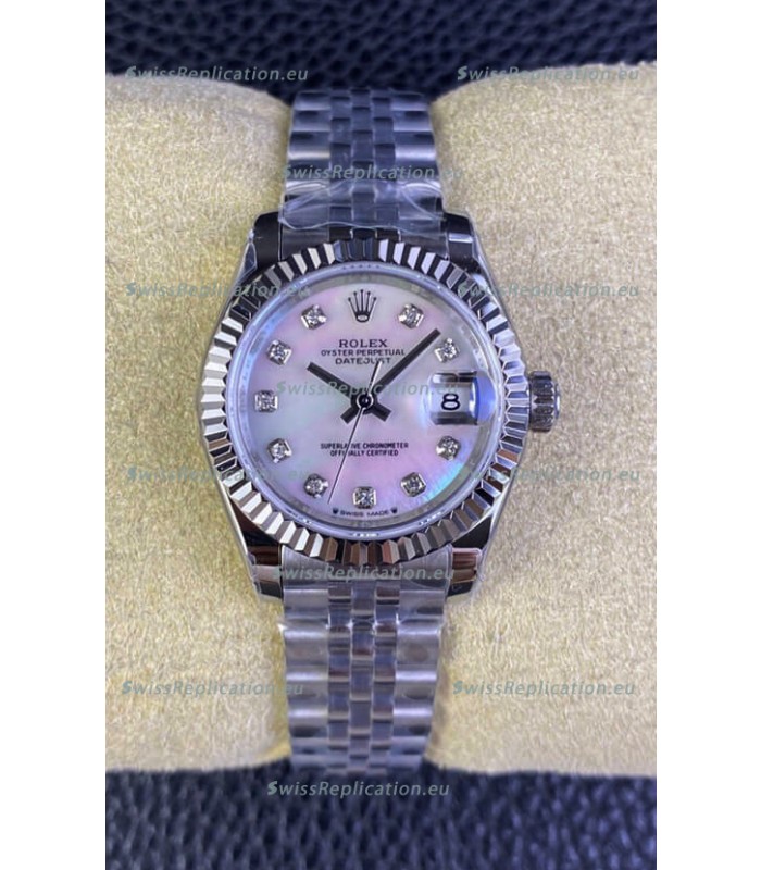 Rolex Datejust 28MM Swiss Watch in 904L Pearl Dial - 1:1 Mirror Replica 
