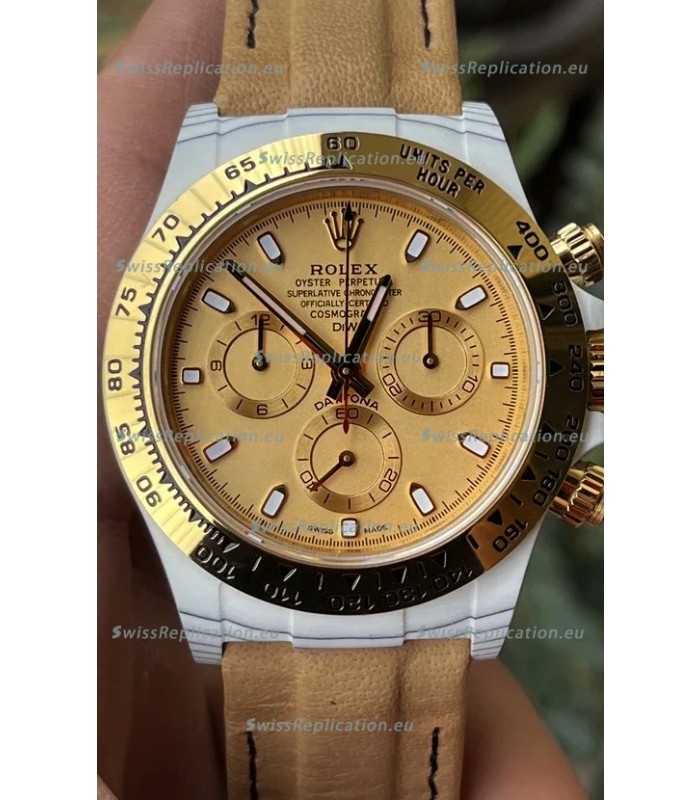 Rolex Cosmograph Daytona DiW Golden Essence Carbon Fiber Watch Cal.4130 Movement
