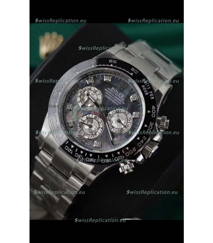 Rolex Daytona Super Clone White Gold Casing Pearl Dial Cal.4131 Movement Watch Ceramic Bezel