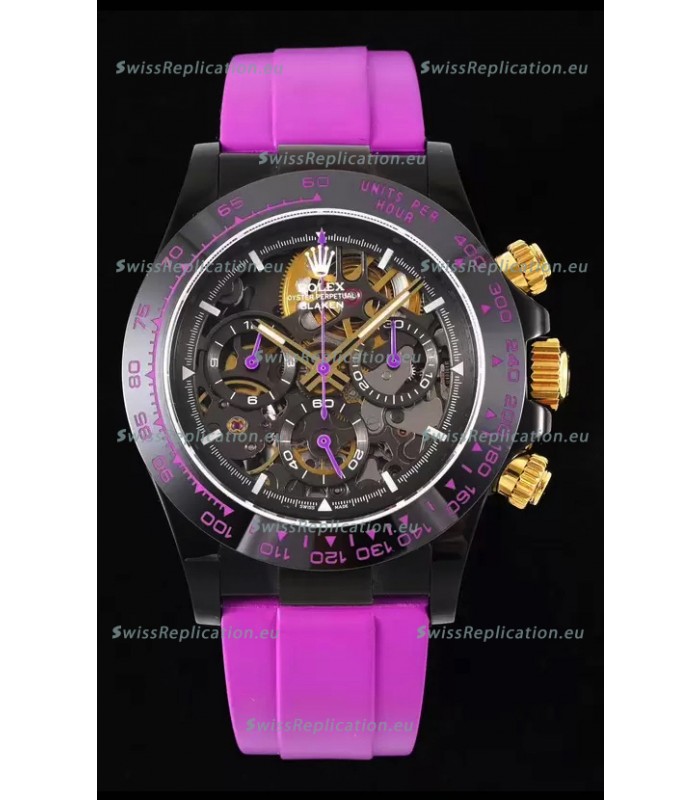 Rolex Daytona Blaken Pink 1:1 Swiss Mirror Replica Skeleton Dial Cal.4130 Movement