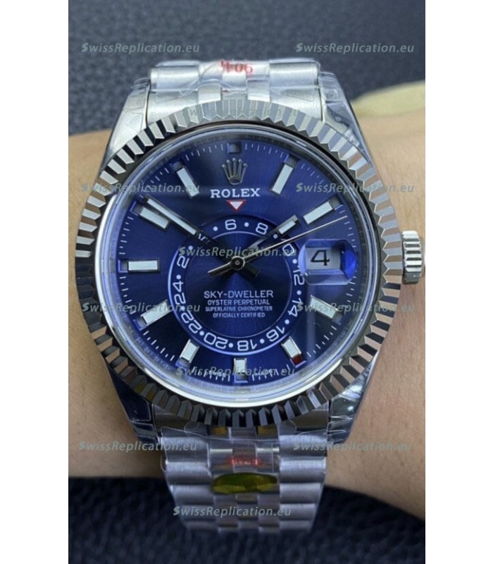 Rolex Sky-Dweller REF# M336934 Blue Dial Watch in 904L Steel Case 1:1 Mirror Replica